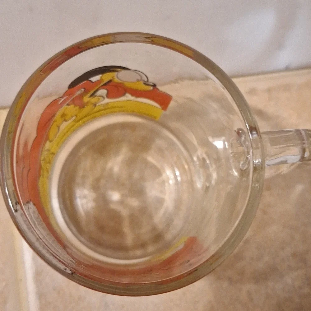 Vintage‎ 1978 McDonald's Garfield Odie Glass Mug Use Your Friends Wisely Cup